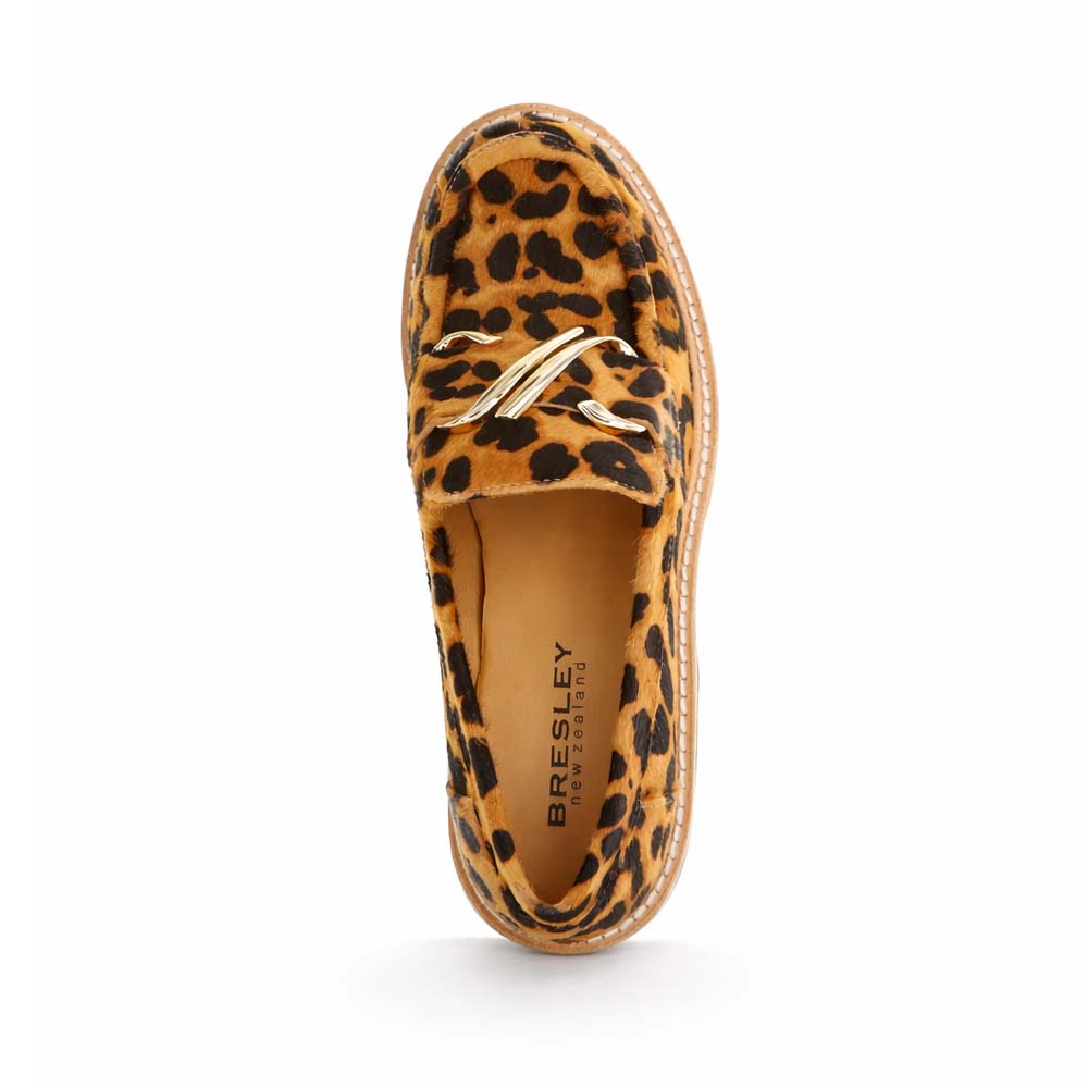 BRESLEY DYLAN TAN LEOPARD - Women Loafers - Collective Shoes