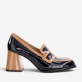 Load image into Gallery viewer, TAMARA LONDON BERGEN BLACK TAN PAT