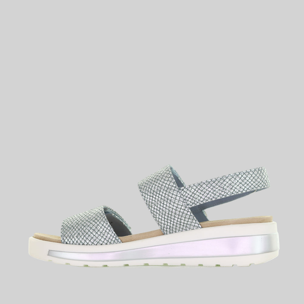 ZIERA GARLIN PEWTER SILVER - Women Sandals - Collective Shoes