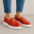 Load image into Gallery viewer, DJANGO & JULIETTE BRONTIS RED PATENT - Women Loafers - Collective Shoes
