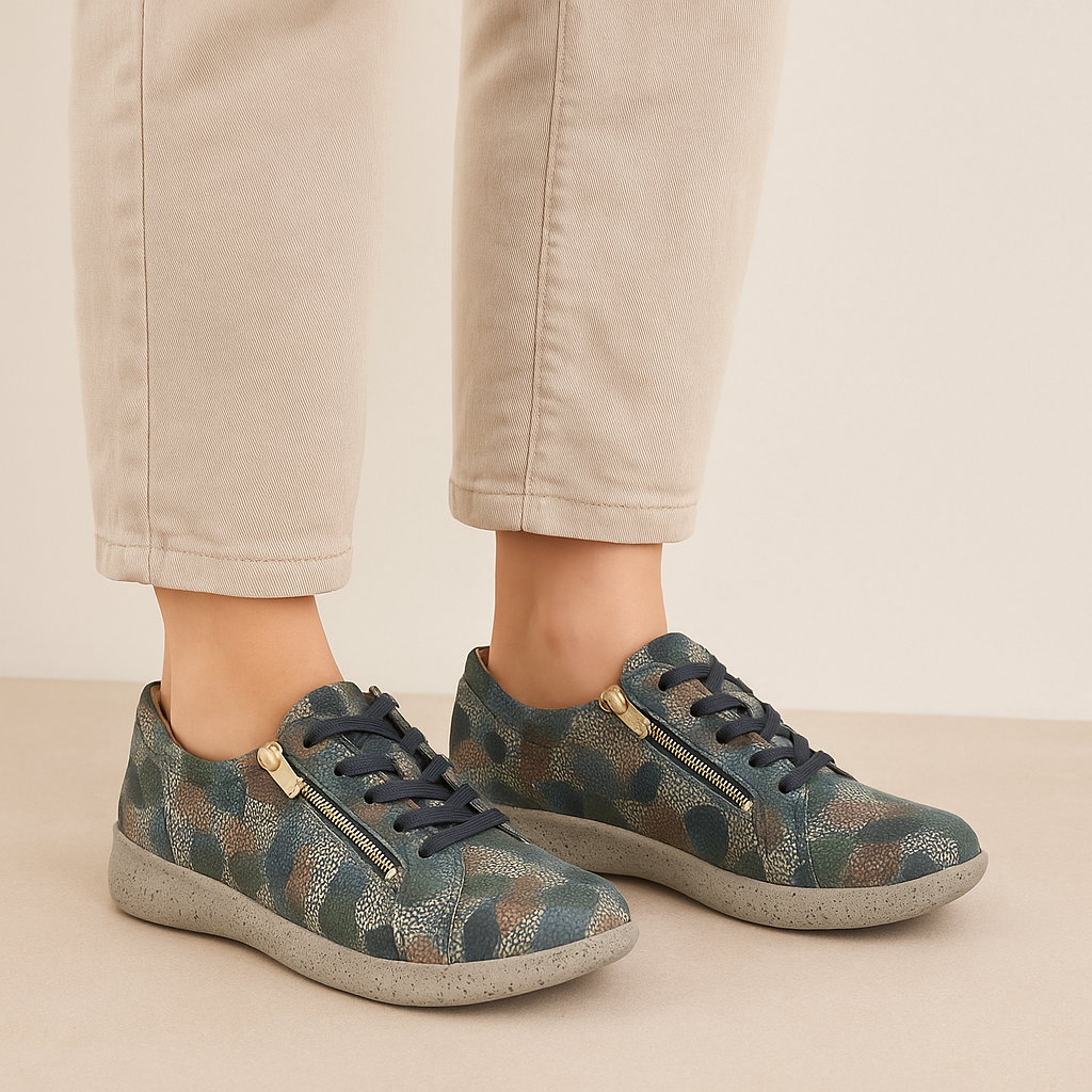 ZIERA SOLAR BLUE LEAF - Women sneakers - Collective Shoes