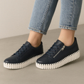 Load image into Gallery viewer, DJANGO & JULIETTE BUMP NAVY WHITE - Women sneakers - Collective Shoes