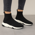 Load image into Gallery viewer, Betty Black/Zebra Ribbon Detail - Women Boots - Collective Shoes