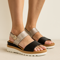 Load image into Gallery viewer, LE SANSA TESS BLACK CHAMPAGNE - Women Sandals - Collective Shoes