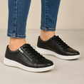 Load image into Gallery viewer, ZIERA SOLAR BLACK WHITE SOLE - Women sneakers - Collective Shoes
