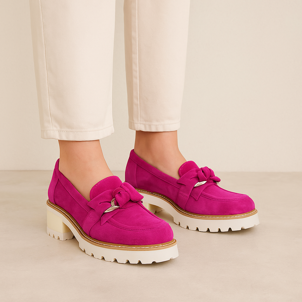 Pink Shoes Fuchsia Pink Loafers Shop Bresley Dobbie Hot Pink Women