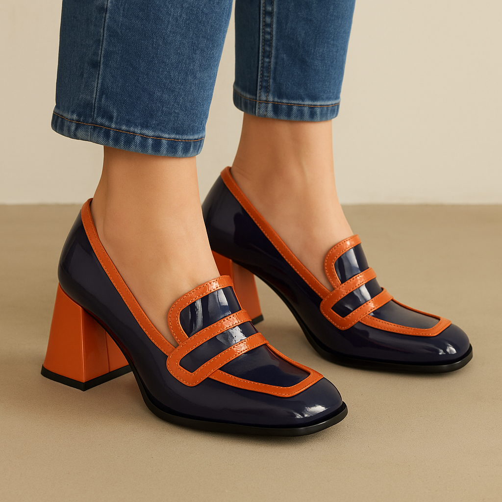 TAMARA LONDON BERGEN INKY ORANGE - Women Heels - Collective Shoes
