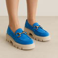 Load image into Gallery viewer, TAMARA LONDON PARGO TEAL SUEDE - Women Loafers - Collective Shoes