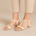 Load image into Gallery viewer, DJANGO & JULIETTE TANER NOUGAT PATENT MULTI - Women Sandals - Collective Shoes
