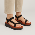 Load image into Gallery viewer, FLY LONDON YEFA BLACK BRICK - Women Sandals - Collective Shoes