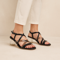 Load image into Gallery viewer, DJANGO & JULIETTE SANCHIAS BLACK SMOKE - Women Sandals - Collective Shoes