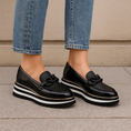 Load image into Gallery viewer, DJANGO & JULIETTE EAILA BLACK PATENT - Women Loafers - Collective Shoes