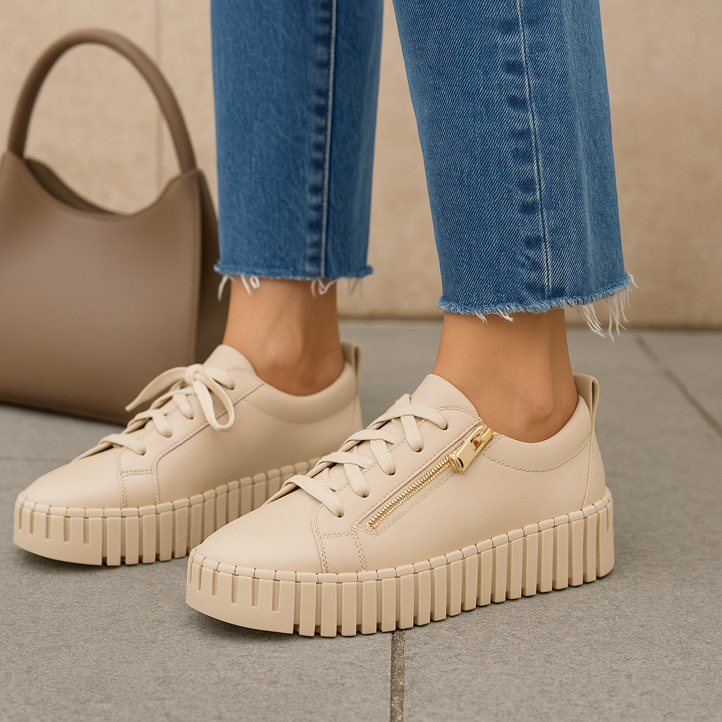 DJANGO & JULIETTE BUMP ALMOND - Women sneakers - Collective Shoes