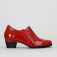 Load image into Gallery viewer, ZIERA CAMDEN DARK RED PATENT - Women Heels - Collective Shoes
