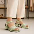 Load image into Gallery viewer, LE SANSA RYALAY MINT FLORAL - Women Sandals - Collective Shoes