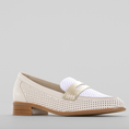 Load image into Gallery viewer, BRESLEY AFRICA EGRET COMBO - Women Loafers - Collective Shoes