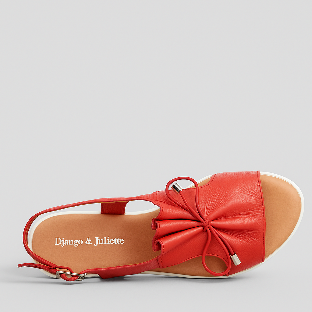 DJANGO & JULIETTE MALIKA RED WHITE SOLE - Women Sandals - Collective Shoes