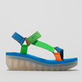 Load image into Gallery viewer, FLY LONDON YEFA PISTACHIO MULTI COLOR AZURRE - Women Sandals - Collective Shoes
