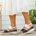 Load image into Gallery viewer, LE SANSA TESS NAVY SILVER - Women Sandals - Collective Shoes
