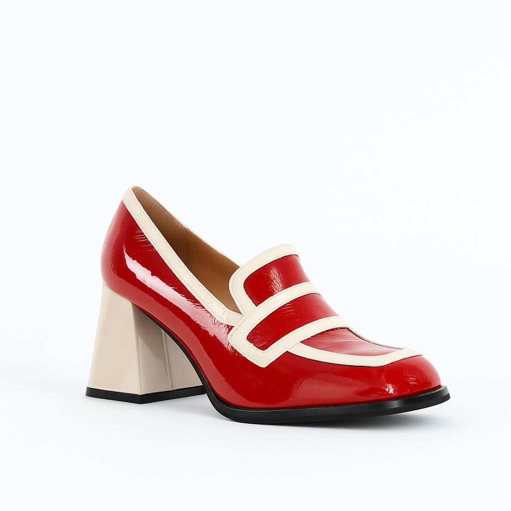 TAMARA LONDON BERGEN RED / BONE - Women Heels - Collective Shoes