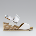 Load image into Gallery viewer, LE SANSA EVITA WHITE SILVER - Women Sandals - Collective Shoes