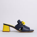 Load image into Gallery viewer, BRESLEY ADDER NAVY/YELLOW - Women Heels - Collective Shoes