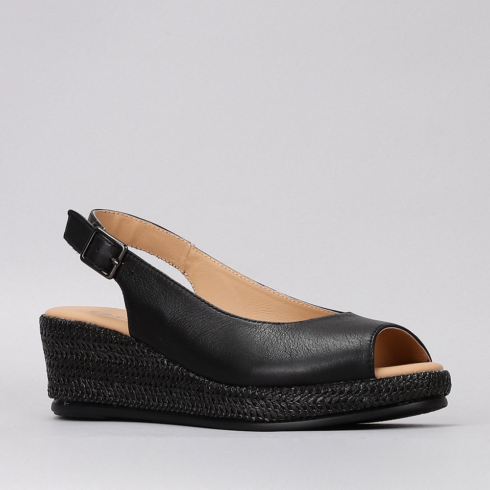 LE SANSA PETUNIA BLACK - Women Sandals - Collective Shoes