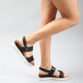 Load image into Gallery viewer, LE SANSA HOLLY BLACK - Women Sandals - Collective Shoes