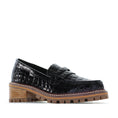 Load image into Gallery viewer, LE SANSA ZOEY BLACK CROC - Women Loafers - Collective Shoes