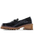 Load image into Gallery viewer, LE SANSA ZOEY BLACK CROC - Women Loafers - Collective Shoes