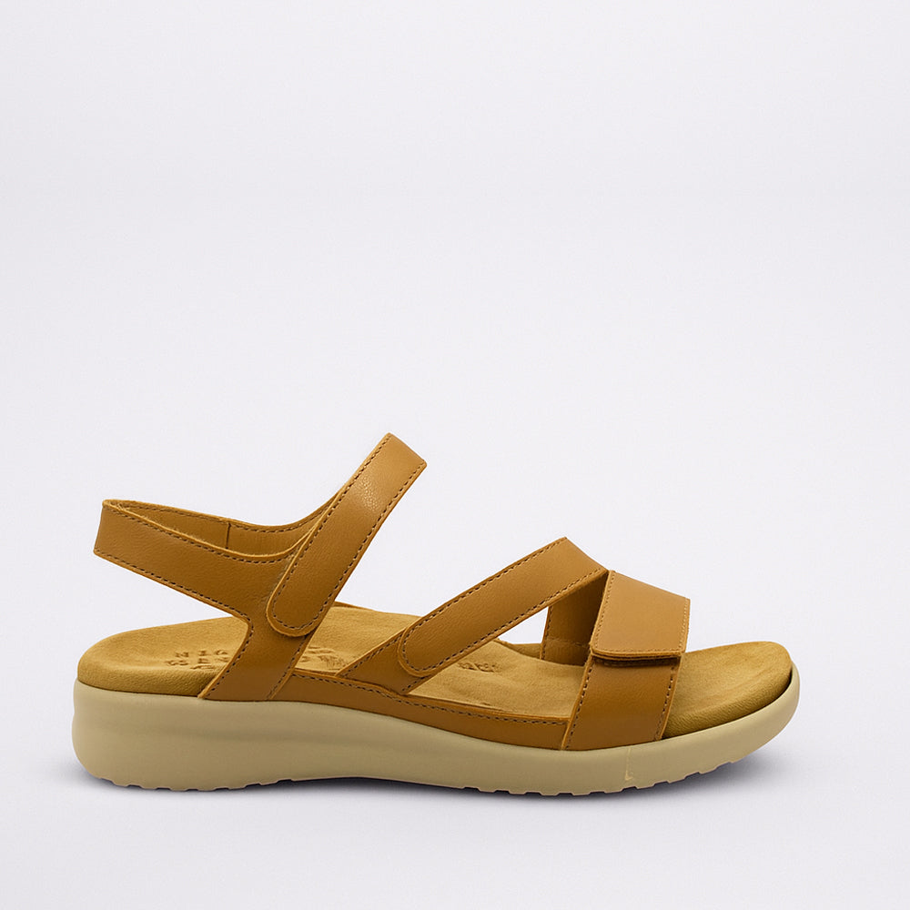 ZIERA BOYDE DK TAN ALMOND - Women Sandals - Collective Shoes