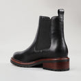 Load image into Gallery viewer, Le Sansa Costa Black boots with sleek black leather design and ankle-high style, perfect for stylish everyday wear.