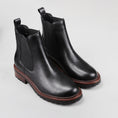Load image into Gallery viewer, Le Sansa Costa Black boots featuring sleek black leather design, pointed toe, and stylish ankle-high silhouette.