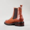 Load image into Gallery viewer, Le Sansa Costa Brandy boots with stylish design and leather construction, showcased in a close-up image.