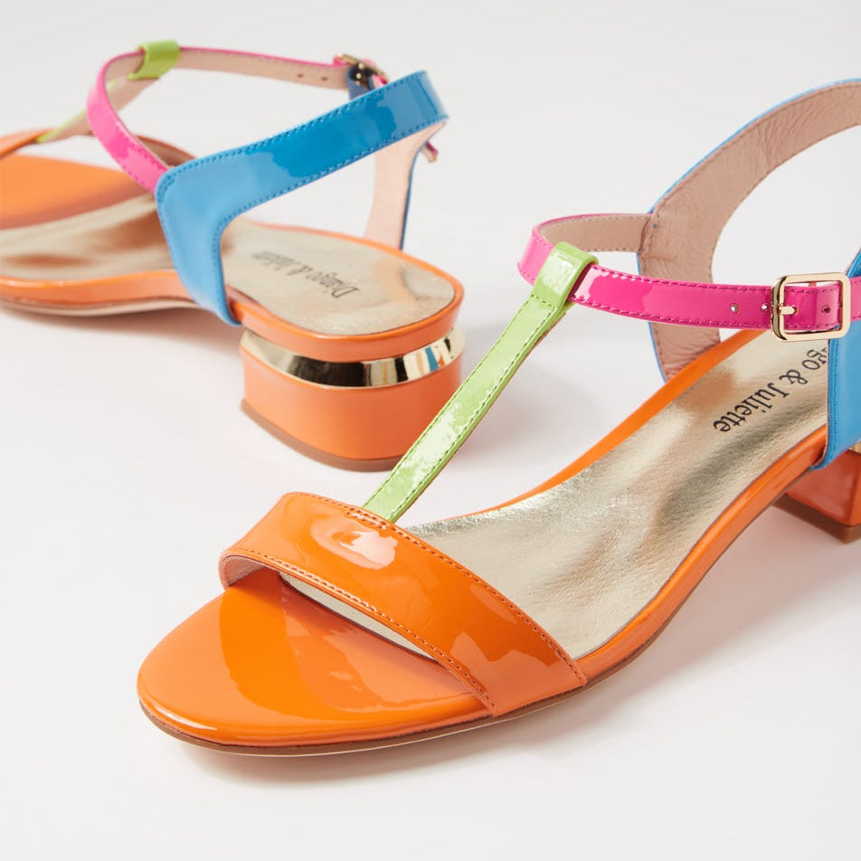 DJANGO & JULIETTE TANER GELATO PATENT MULTI - Women Sandals - Collective Shoes