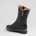 Load image into Gallery viewer, DJANGO & JULIETTE RHEMY BLACK TAN LEOP - Women Boots - Collective Shoes