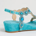 Load image into Gallery viewer, DJANGO & JULIETTE WEXLER AQUA SUEDE - Women Sandals - Collective Shoes