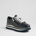Load image into Gallery viewer, DJANGO & JULIETTE EAMMES NAVY LEATHER - Women Sneakers - Collective Shoes