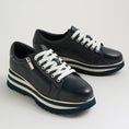 Load image into Gallery viewer, DJANGO & JULIETTE EAMMES NAVY LEATHER - Women Sneakers - Collective Shoes