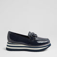 Load image into Gallery viewer, DJANGO & JULIETTE EAILA NAVY PATENT - Women Loafers - Collective Shoes