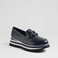 Load image into Gallery viewer, DJANGO & JULIETTE EAILA NAVY PATENT - Women Loafers - Collective Shoes