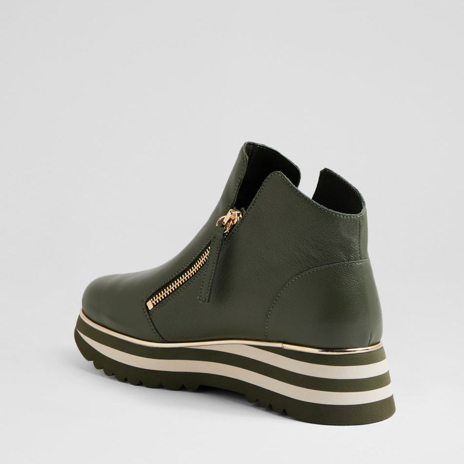 DJANGO & JULIETTE EVOL OLIVE - Women Boots - Collective Shoes