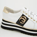 Load image into Gallery viewer, DJANGO & JULIETTE EDGEY WHITE - BLACK - Women Sneakers - Collective Shoes