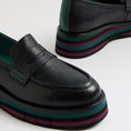 Load image into Gallery viewer, DJANGO & JULIETTE GLAMMS BLACK LEATHER - Women Loafers - Collective Shoes
