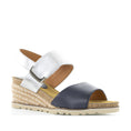 Load image into Gallery viewer, LE SANSA EVITA NAVY SILVER - Women Sandals - Collective Shoes