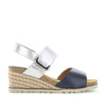 Load image into Gallery viewer, LE SANSA EVITA NAVY SILVER - Women Sandals - Collective Shoes
