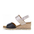 Load image into Gallery viewer, LE SANSA EVITA BLACK CHAMPAGNE - Women Sandals - Collective Shoes