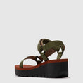 Load image into Gallery viewer, FLY LONDON YEFA DEVIL ARMY GREEN BRICK - Women Sandals - Collective Shoes