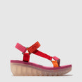 Load image into Gallery viewer, FLY LONDON YEFA DEVIL RED MULTICOLOR VIOLET - Women Sandals - Collective Shoes