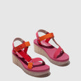 Load image into Gallery viewer, FLY LONDON YEFA DEVIL RED MULTICOLOR VIOLET - Women Sandals - Collective Shoes